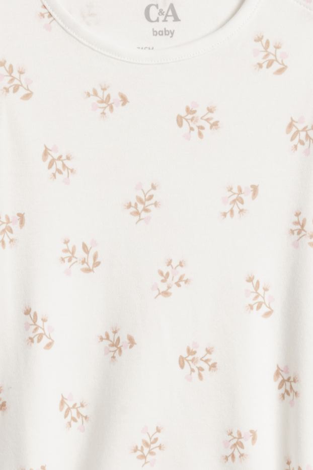 Baby Mädchen - Multipack 3er - Blümchen - Baby-Body - cremeweiß