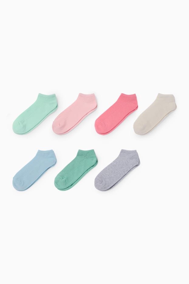 Copii - Fete - Multipack 7 perechi - șosete sub gleznă - multicolor