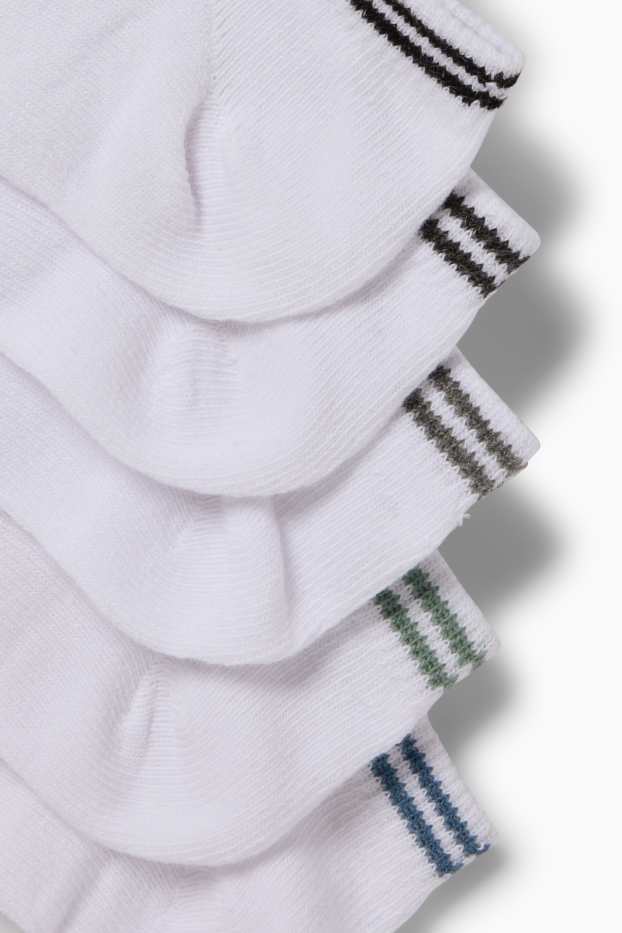 Pánské - Multipack 5 ks - ponožky do tenisek - bílá