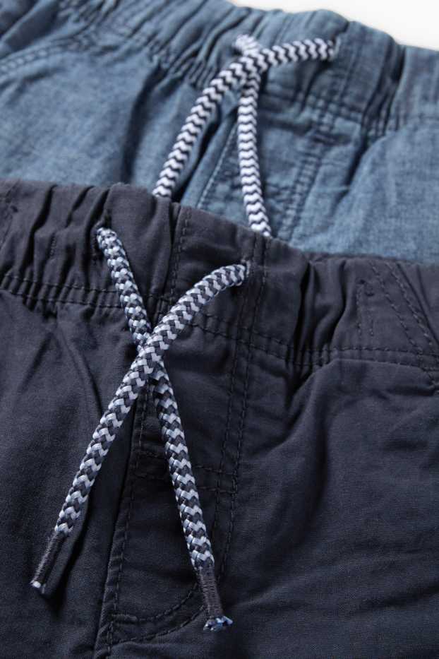 Děti - chlapci - Multipack 2 ks - bermudy - tmavomodrá