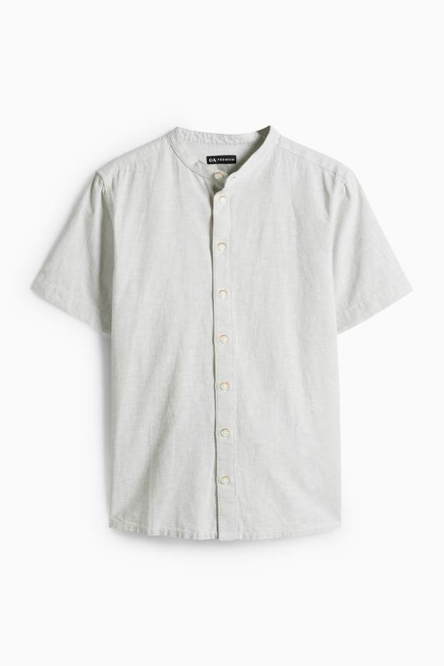 Bambini - Camicia misto lino - grigio chiaro