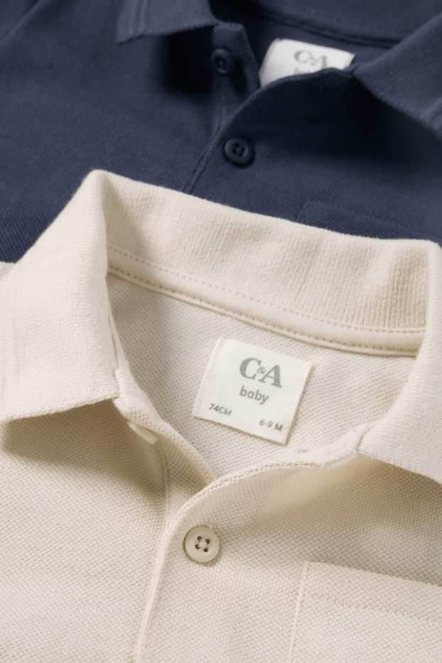 Neonati - Confezione da 2 - polo per neonati - blu scuro
