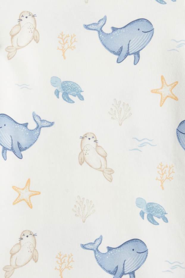 Nadó nen - Paquet de 3 - foca i balena - pijama per a nadó - blau/blanc