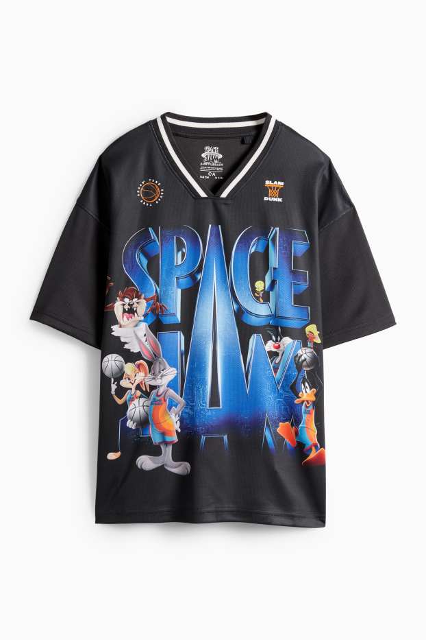 Kinder Jungen - Space Jam - Kurzarmshirt - blau  / schwarz
