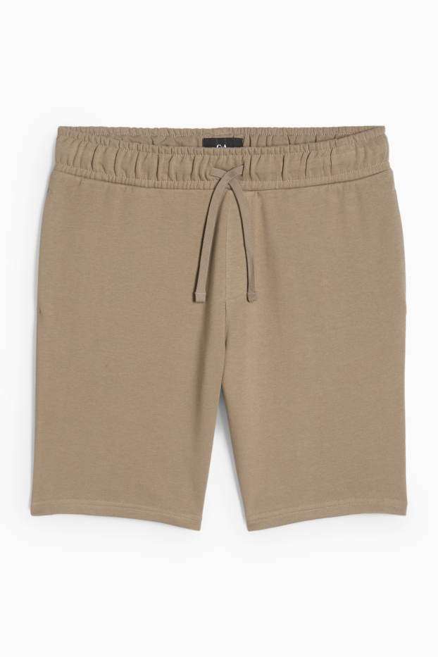 Men - Sweat shorts - light brown