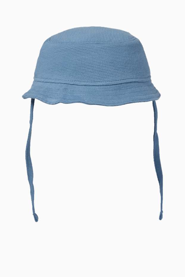 Baby Buben - Löwe und Giraffe - Baby-Outfit - 3 teilig - blau / cremefarben