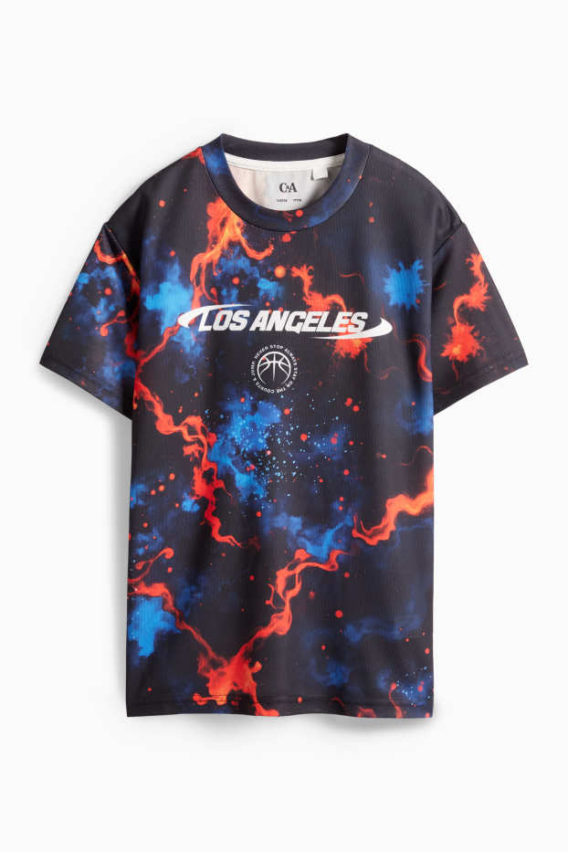 Enfants garçons - Los Angeles - T-shirt - à motif - rouge / bleu