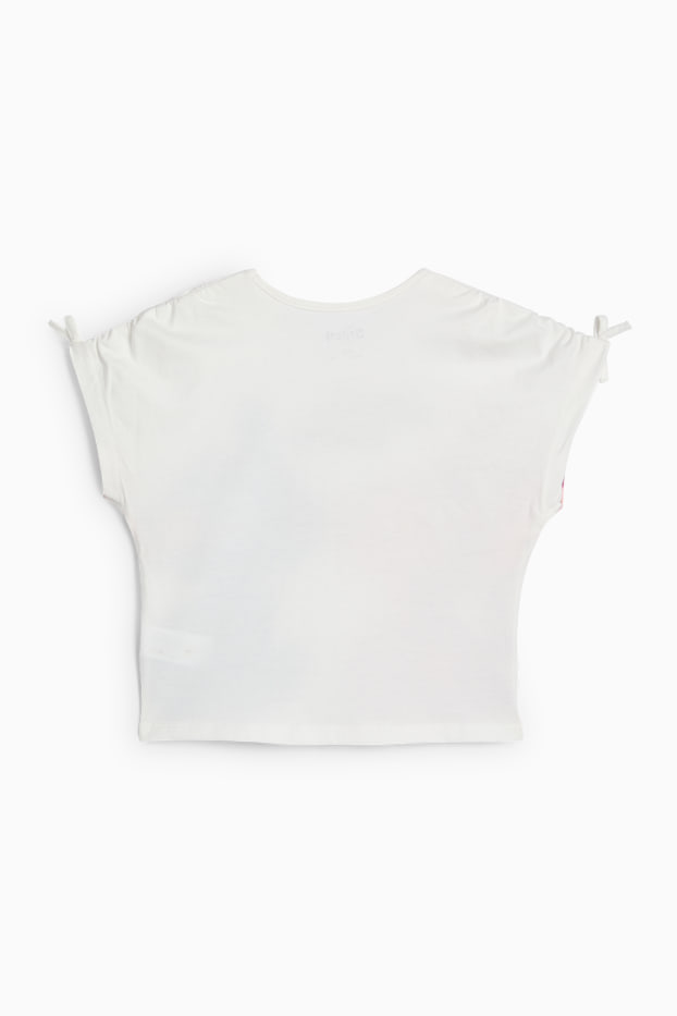 Copii - Fete - Tricou - alb / roz