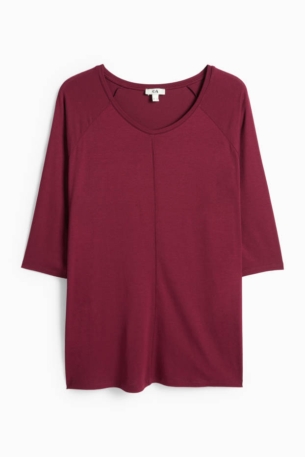 Damen - T-Shirt - bordeaux