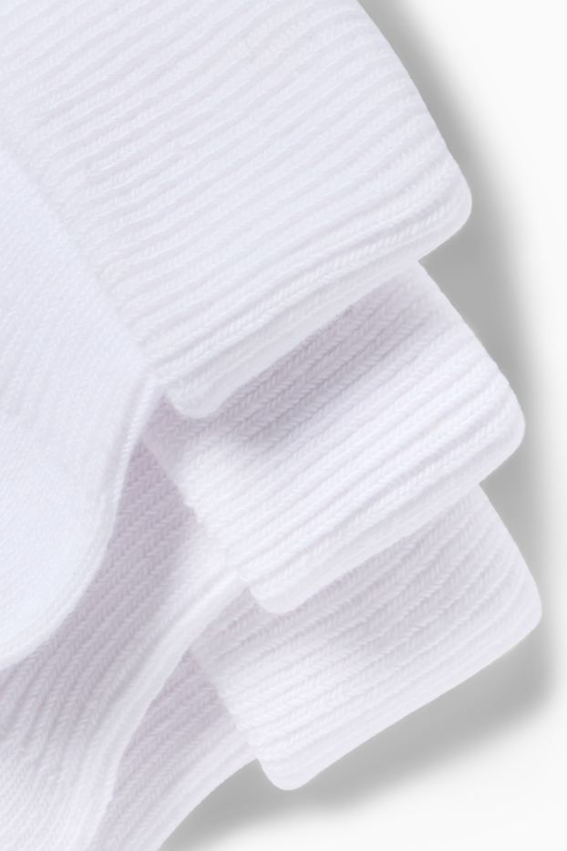 Neonate - Confezione da 3 - calze per neonati - a coste - bianco