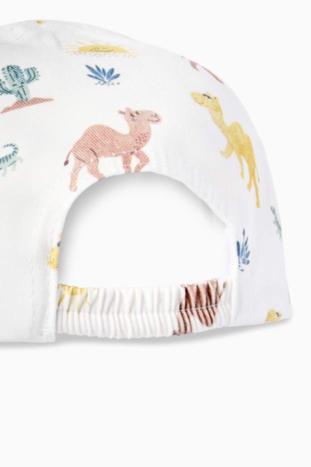 Nadó nen - Camell i cactus - gorra per a nadó - blanc