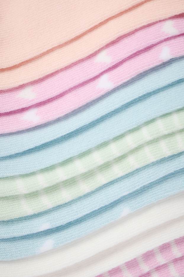 Děti - dívky - Multipack 7 ks - ponožky do tenisek - barevná