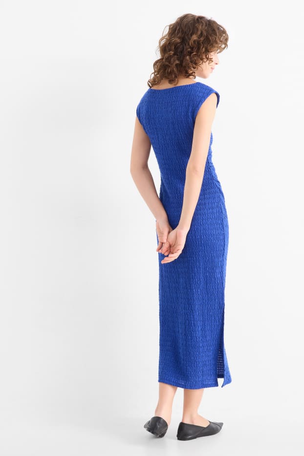 Dámské - Bodycon šaty - strukturované - tmavomodrá