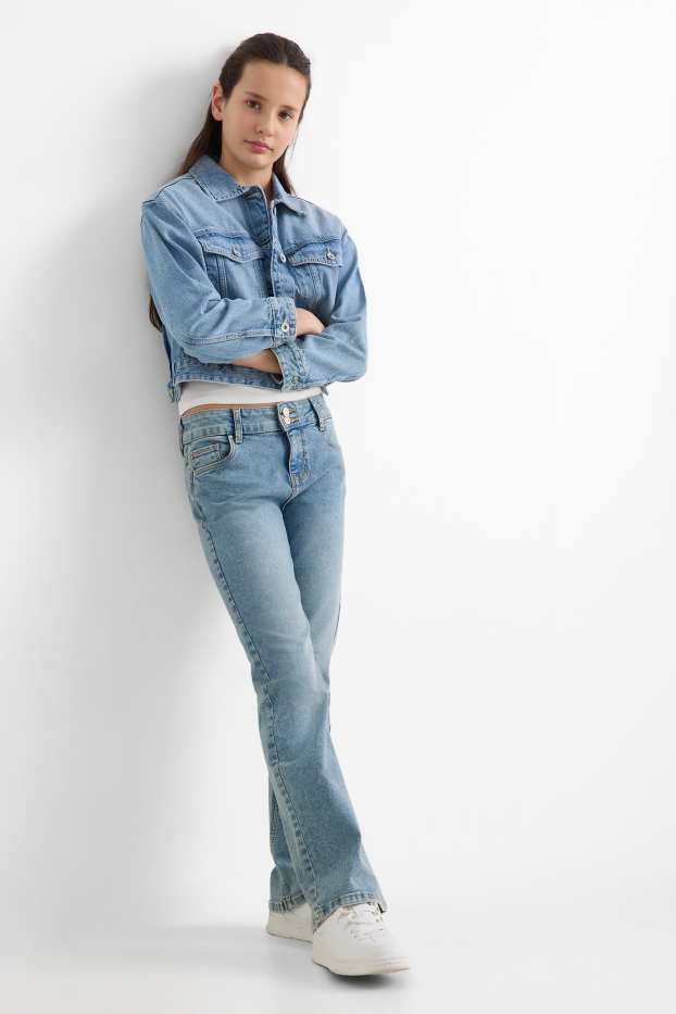 Enfants filles - Jean bootcut - LYCRA® - jean bleu clair