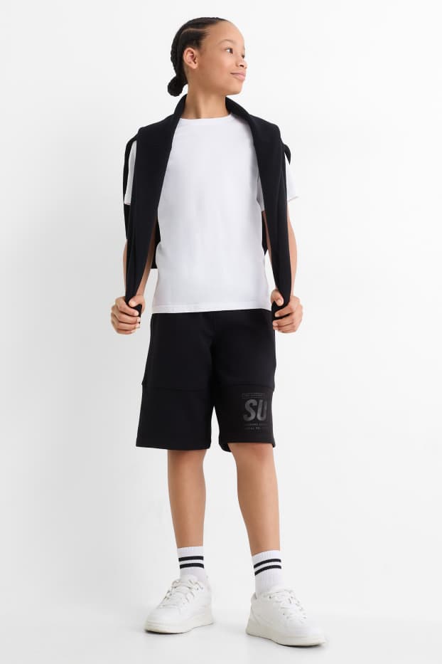 Children Boys - Surf - sweat shorts - black