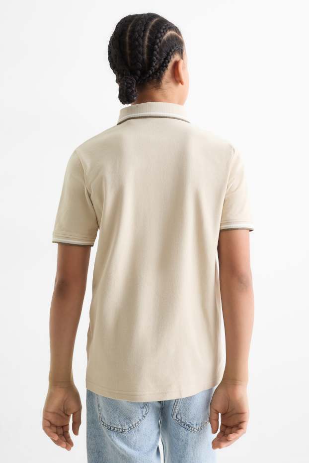 Copii - Băieți - Tricou polo - bej