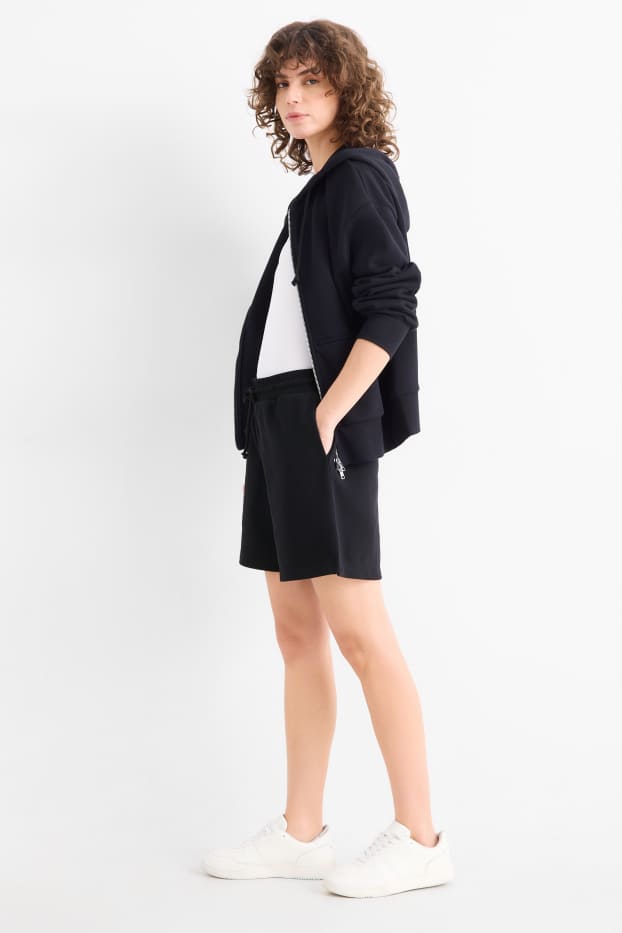 Femmes - Short en molleton - noir