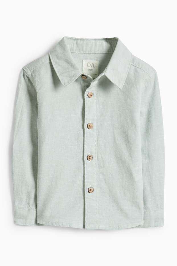 Miminka - chlapci - Outfit pro miminka - 2dílný - bílá / světle modrá