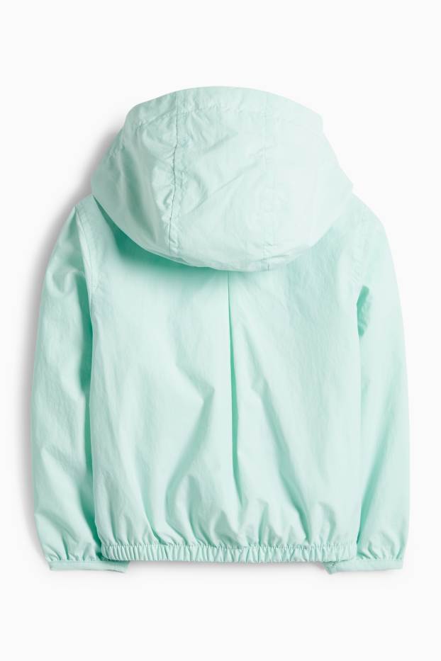 Kinder Mädchen - Jacke mit Kapuze - wasserabweisend - mintgrün