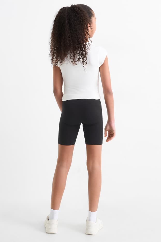 Children Girls - Multipack of 5 - cycling shorts - black