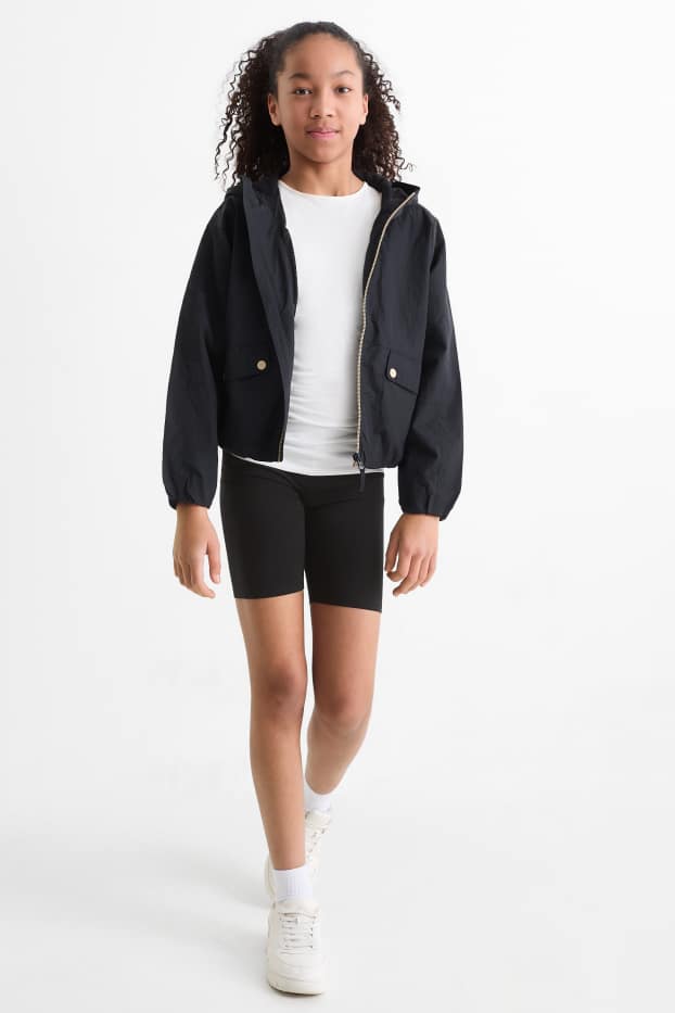 Children Girls - Multipack of 5 - cycling shorts - black