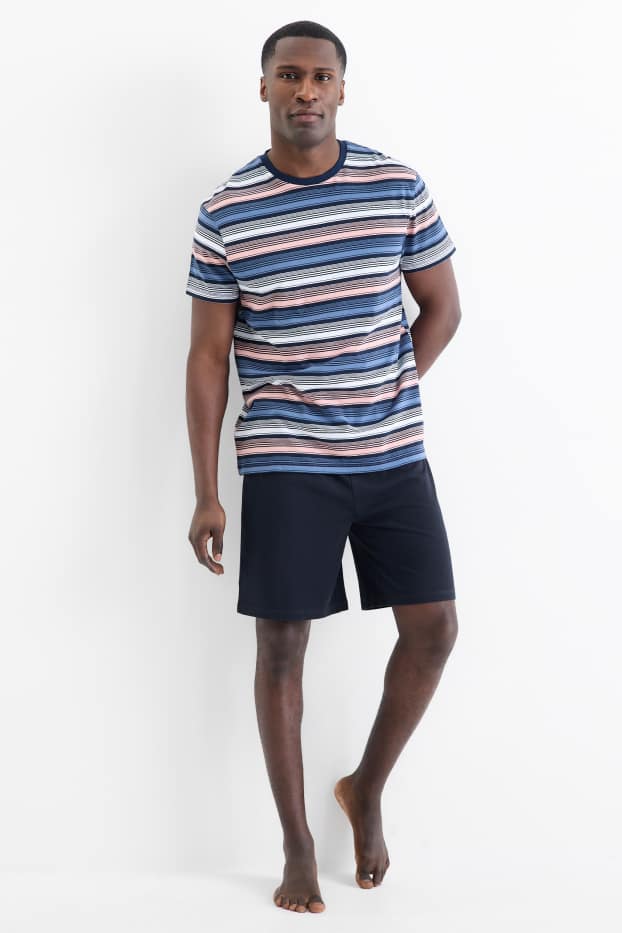 Men - Short pyjamas - dark blue