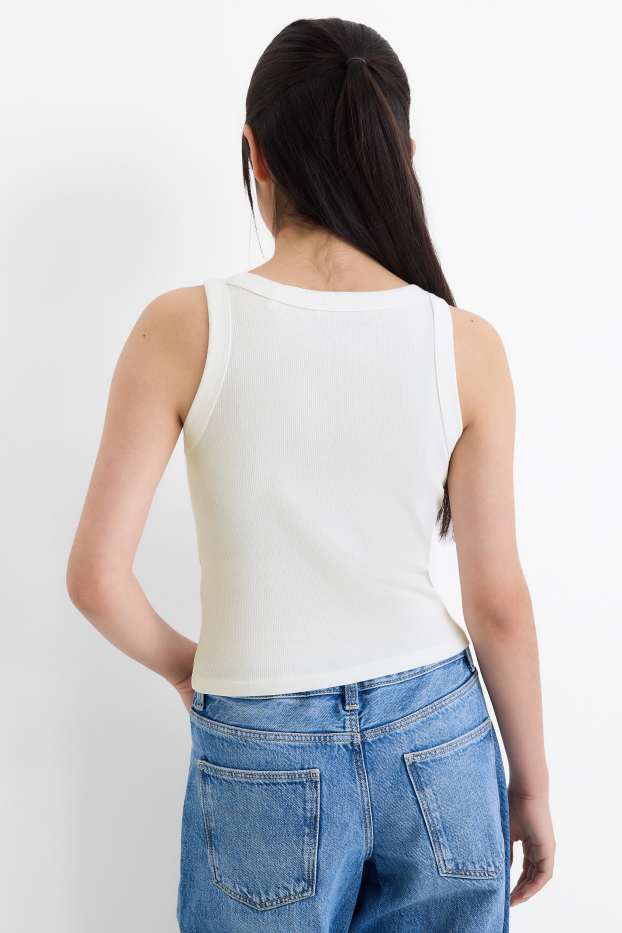 Kinderen: meisjes - Blouse - wit / zwart