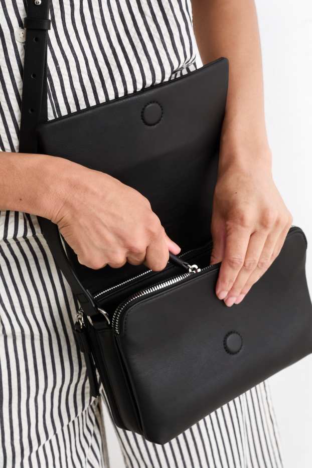 Femmes - Sac à bandoulière - synthétique - noir