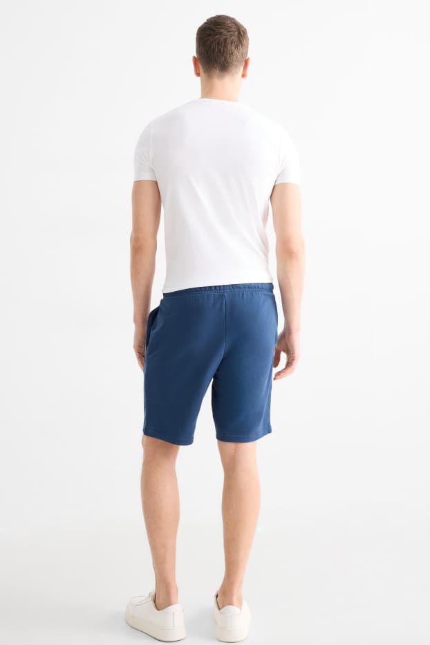Uomo - Shorts di felpa - blu scuro