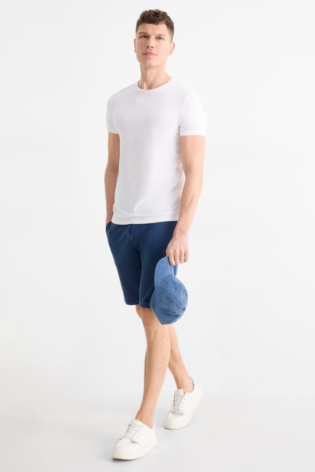 Uomo - Shorts di felpa - blu scuro