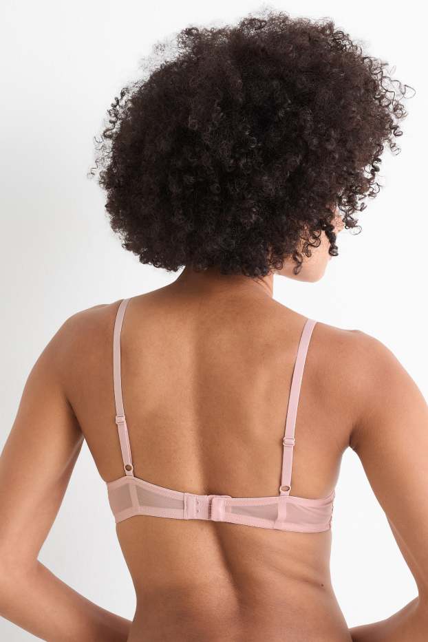 Damen - BH mit Bügel - DEMI - wattiert - rosa