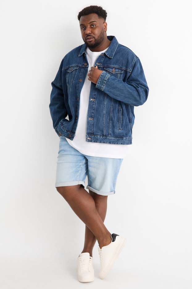 Bărbați - Pantaloni scurți de blugi - Flex jog denim - LYCRA® - albastru deschis