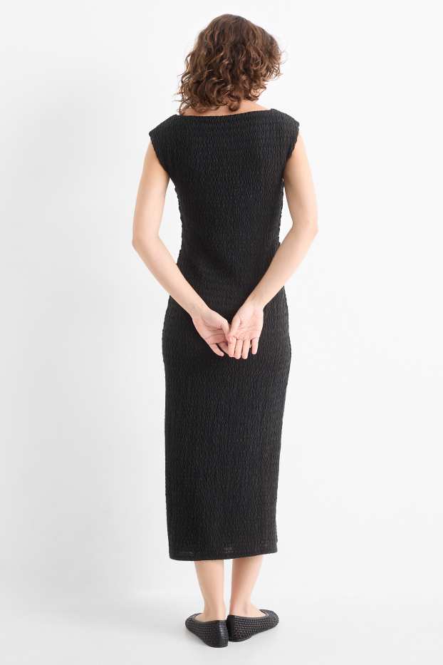 Dámské - Bodycon šaty - strukturované - černá