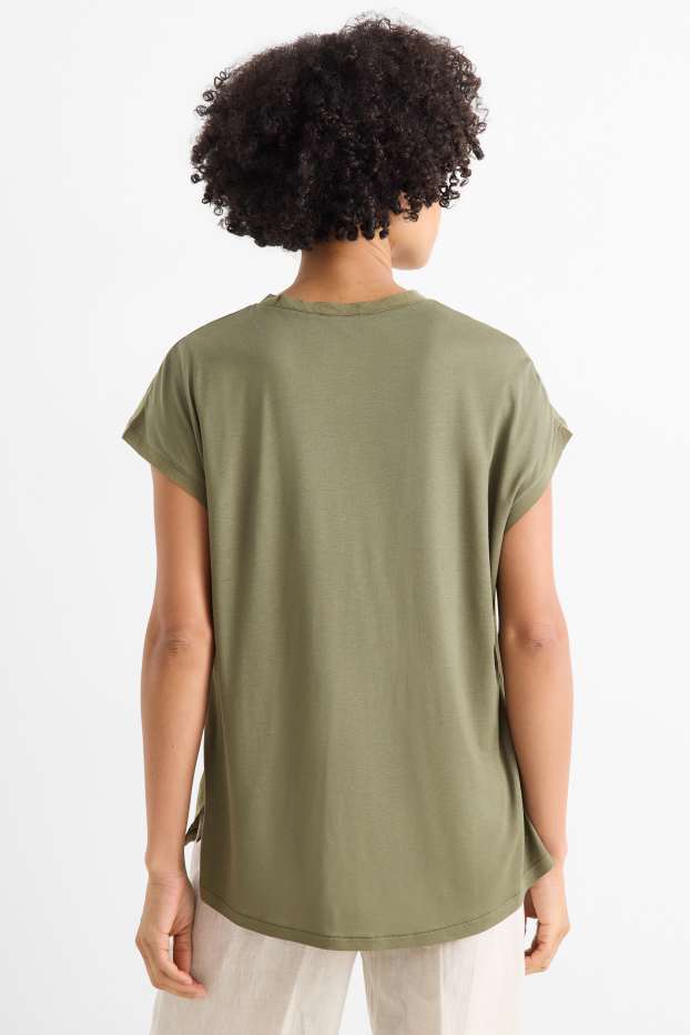 Damen - T-Shirt - Regular Fit - khaki