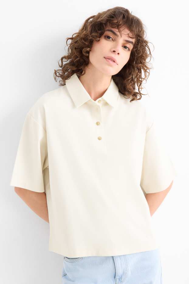 Dámské - Polokošile - relaxed fit - béžová