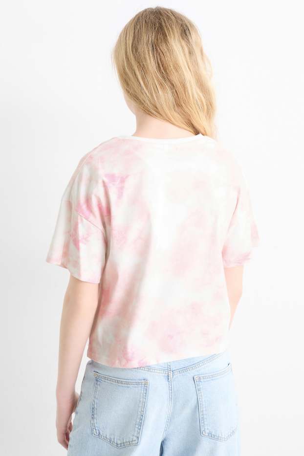 Děti - dívky - Multipack 2 ks - Lilo & Stitch - tričko s krátkým rukávem - s třpytivými efekty - růžová / světle modrá