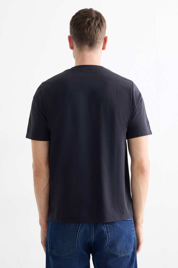 Hommes - T-shirt - regular fit - bleu foncé