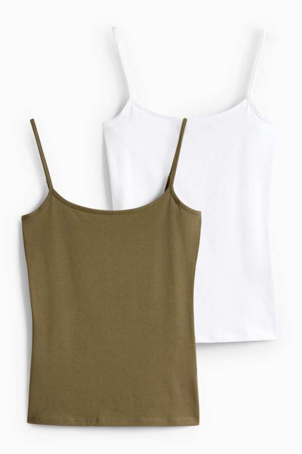 Femei - Multipack 2 buc. - top - alb / verde închis
