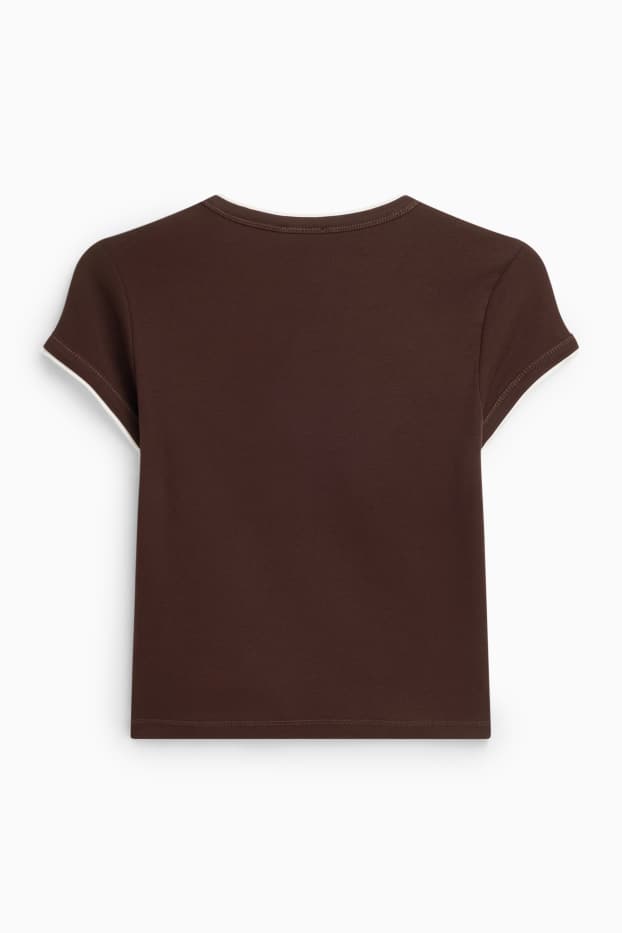 Femmes - T-shirt - marron foncé