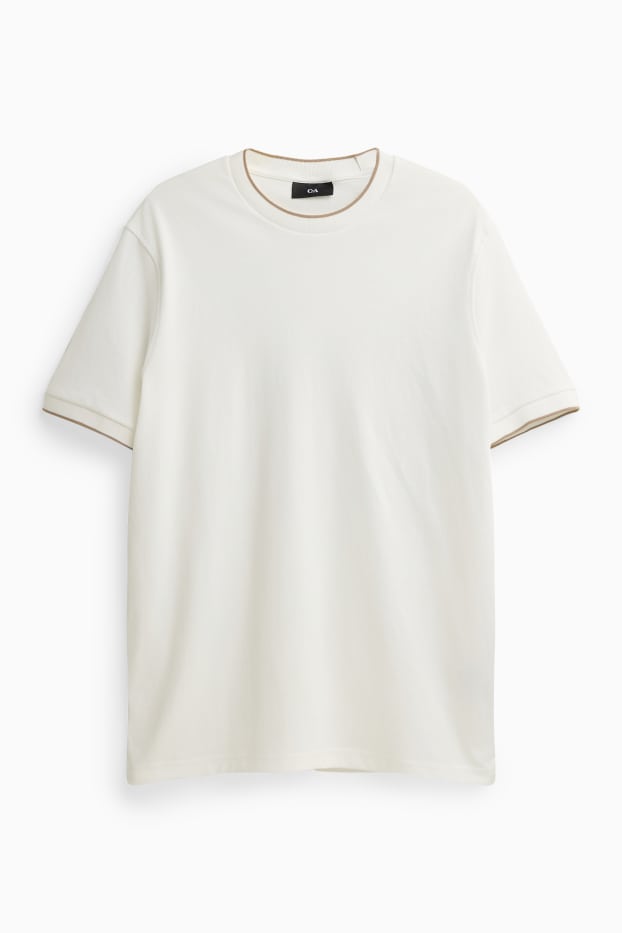 Hommes - T-shirt - blanc crème