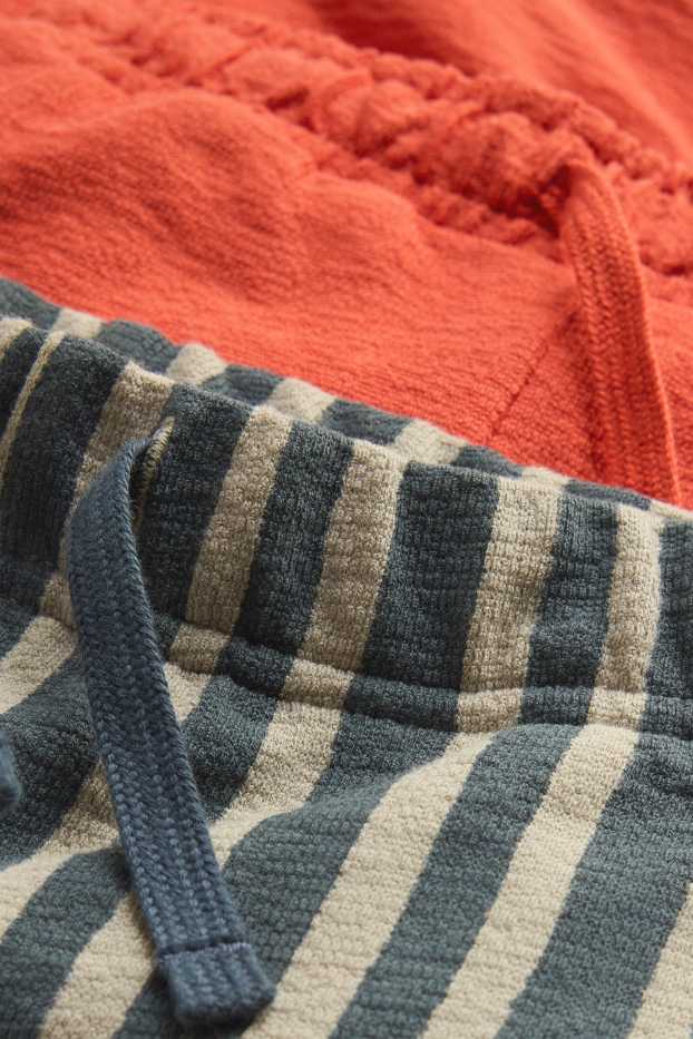 Enfants garçons - Lot de 2 - shorts - orange / bleu