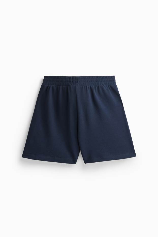 Dámské - Teplákové šortky - tmavomodrá