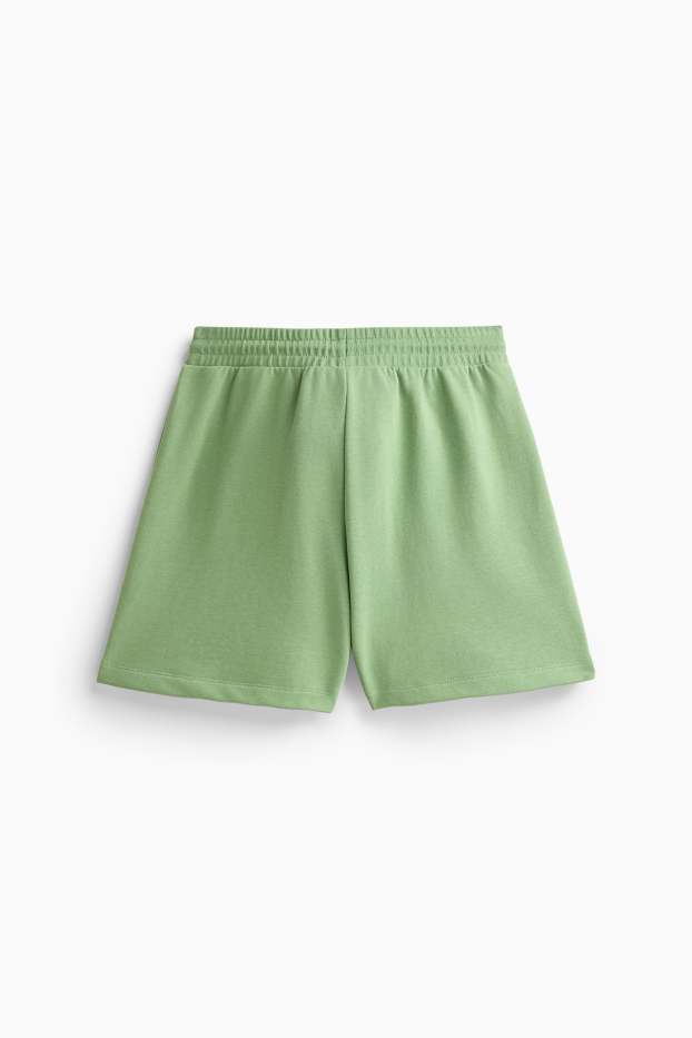 Dámské - Teplákové šortky - zelená