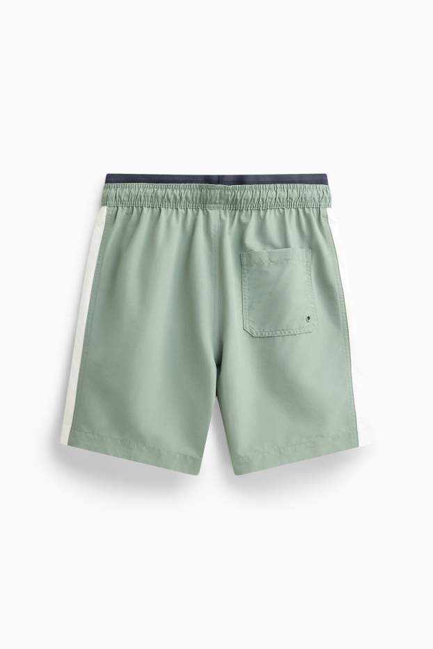 Herren - Badeshorts - 2-in-1-Look - hellgrün