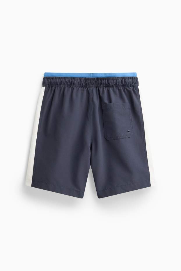 Men - Swim shorts - 2-in-1 look - dark blue