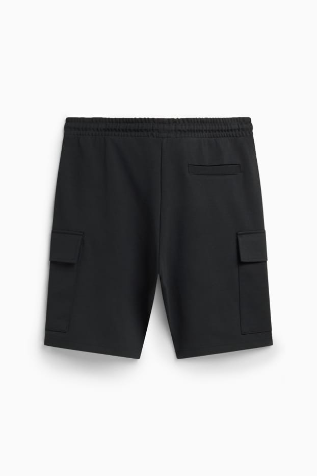 Home - Pantalons curts de xandall cargo - negre