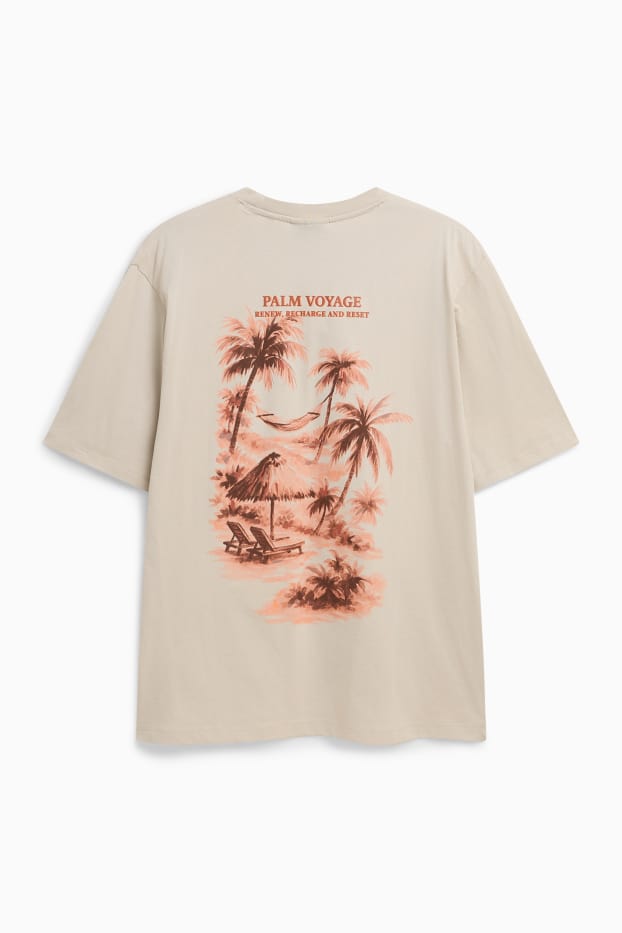 Herren - T-Shirt - Relaxed Fit - beige