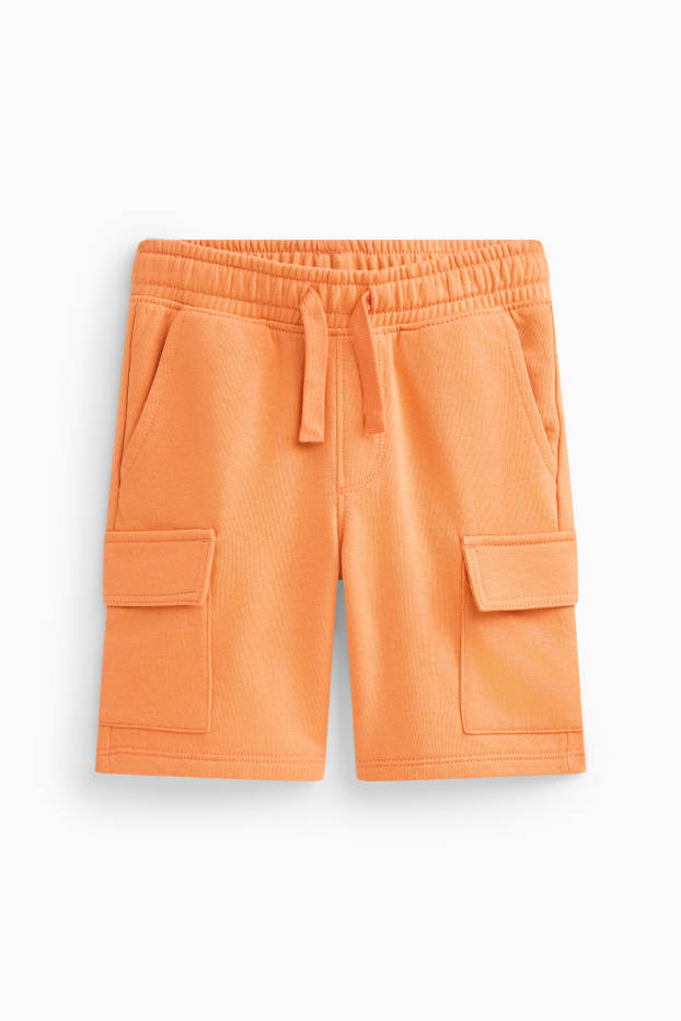 Děti - chlapci - Bermudy - oranžová