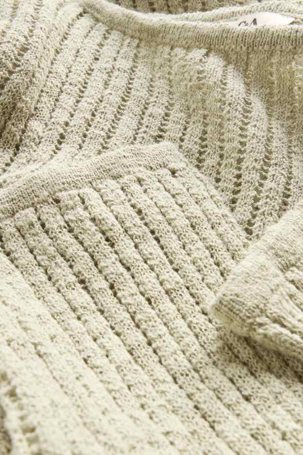 Damen - Pullover - strukturiert - hellgrün