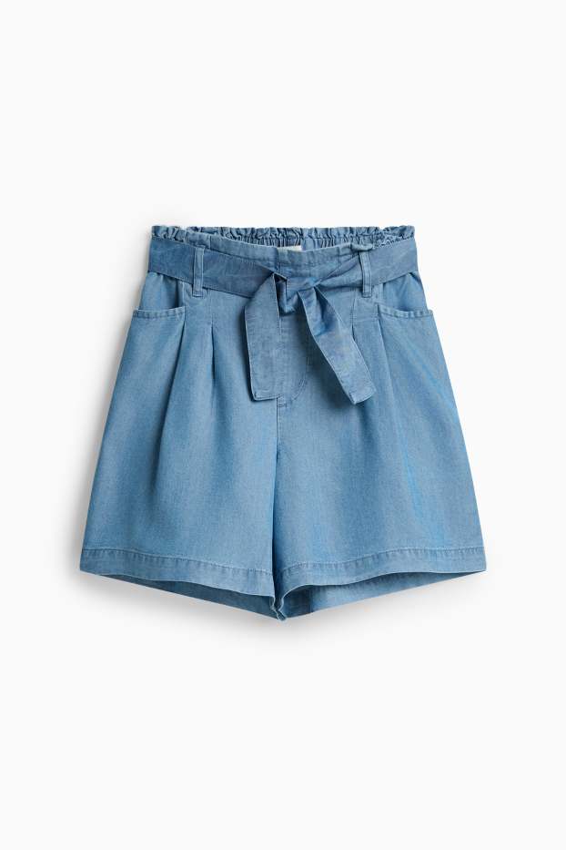 Kinder Mädchen - Jeans-Shorts - helljeansblau